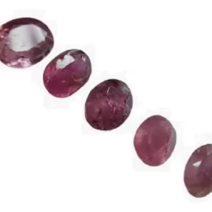 5 Rubelitas Turmalinas Rosa Lap. Oval 3ct Coleção Jóia 331 L