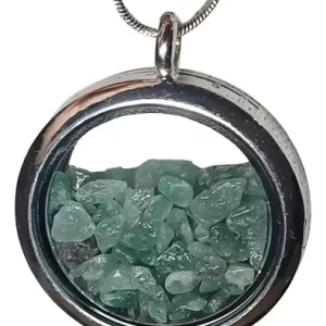 Cordão Prata Pingt Q. Verde Escapulário Dif. Aromático Qv835