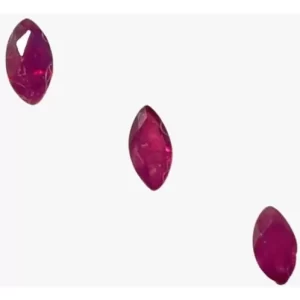 Rubi Lapidação Navette Origem Paquistão 3 Gemas 0,5ct (0,1g)