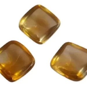 3 Citrinos Cabuchão Quadrado 6ct P/coleção Criar Jóias 245 L