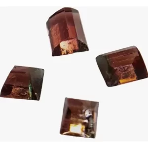 4 Turmalinas Bicolores 2,5ct P/coleção Ou Criar Jóias 2371L