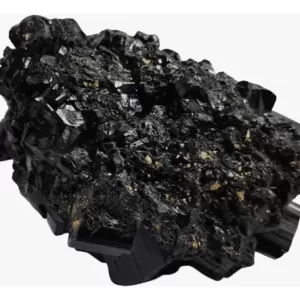 Bloco Cristalizado Turmalina Preta Azul Inclusão Mica 4133 M