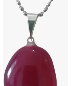 Colar Aço Com Lindo Pingente Pedra Natural Ágata Pink Ap840