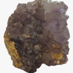 Ametista Aura Gold Pedra Natural com Folheado à Ouro Am-1001